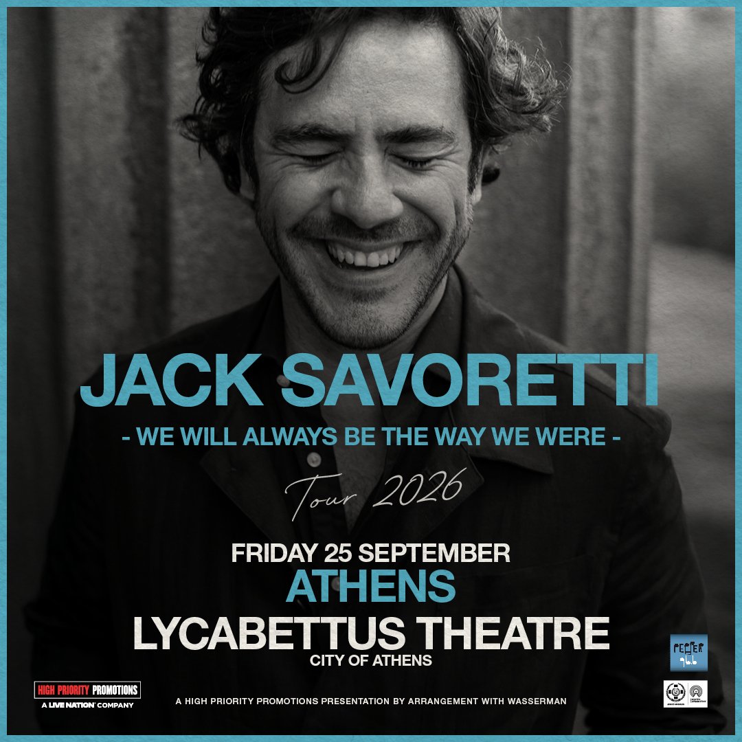 JACK SAVORETTI – WE WILL ALWAYS BE THE WAY WE WERE – TOUR 2026