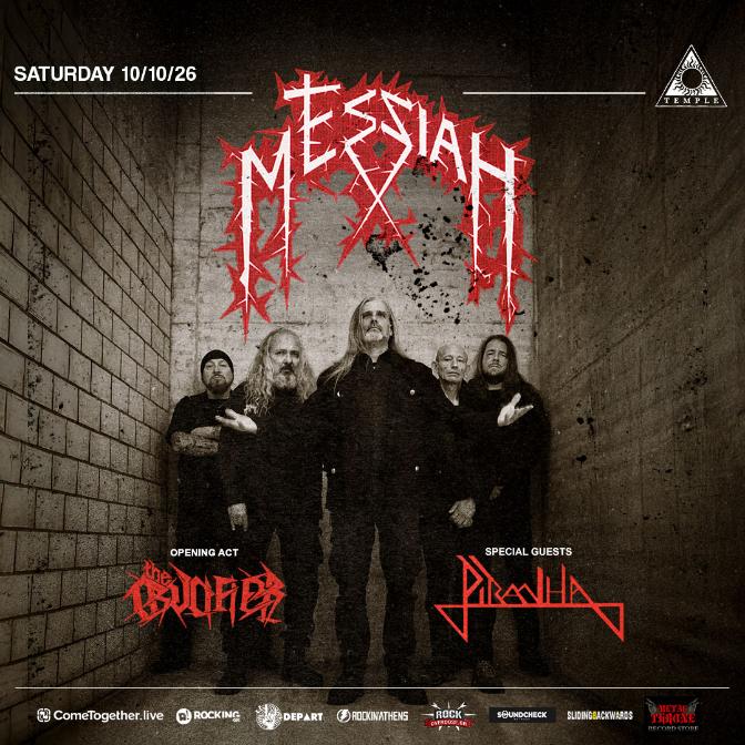 MESSIAH (CH) – celebrating 35 years “Choir Of Horrors” LIVE at Black Temple | First time in Greece !!! w/ special guests: Piranha + opening act: The Crucifier